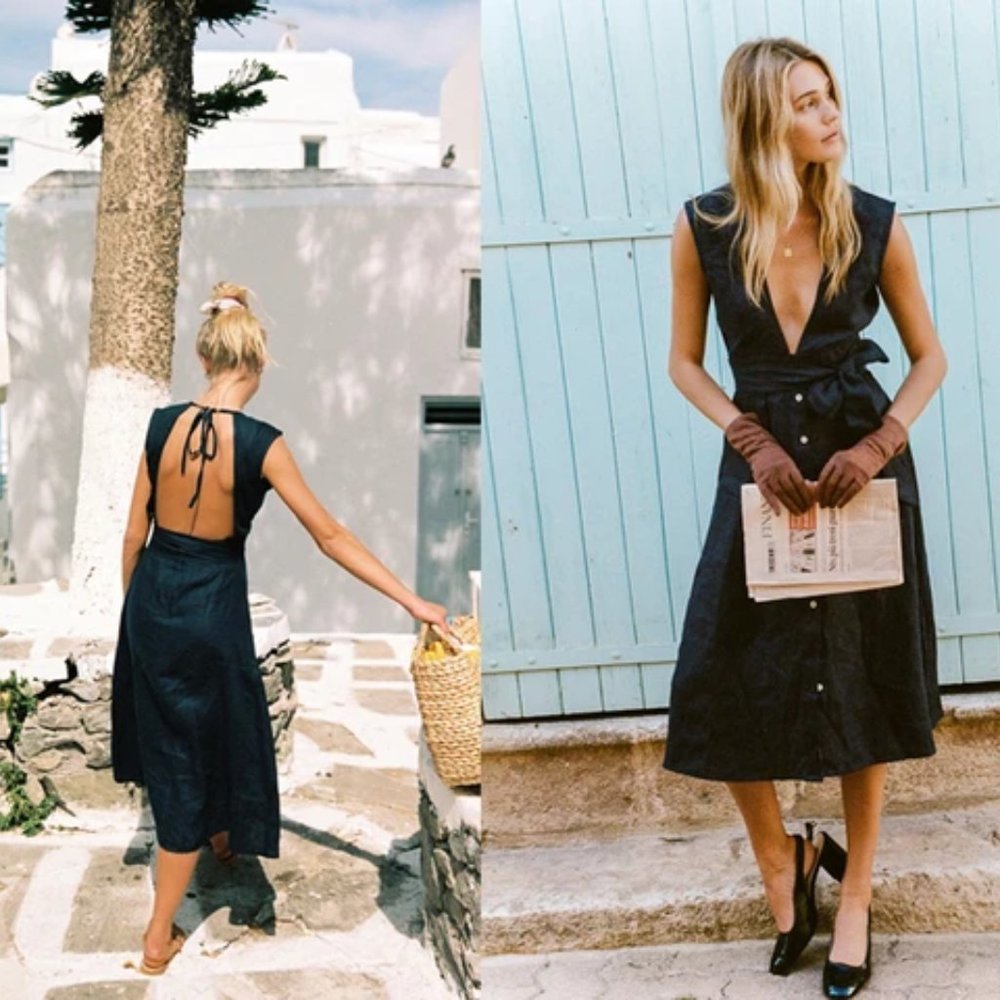 NWT Faithfull The Brand Le Roch Midi Dress